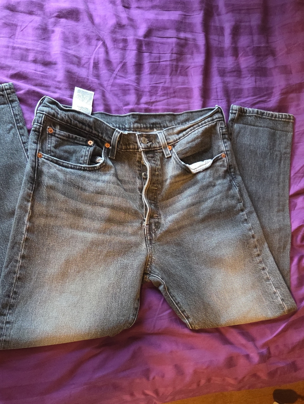 Levi's 501® Skinny Jeans in Washed Black and Copper